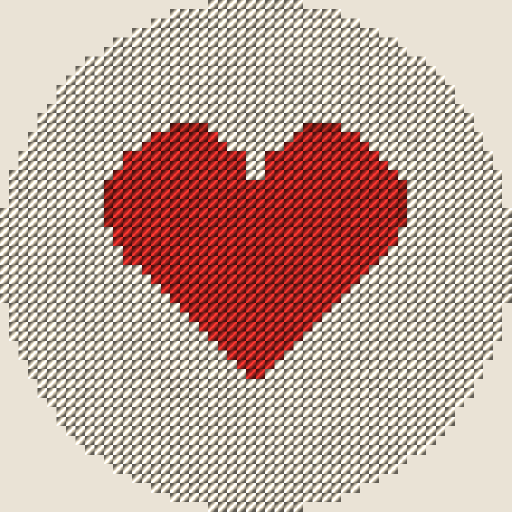 Heart needlepoint design