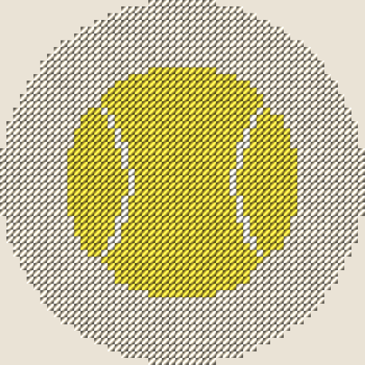 Tennis Ball needlepoint design